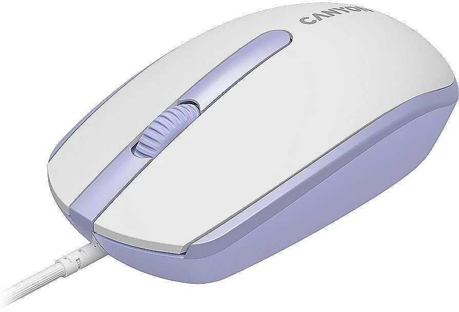 CANYON pelė M-10 su laidu Baltas Lavender