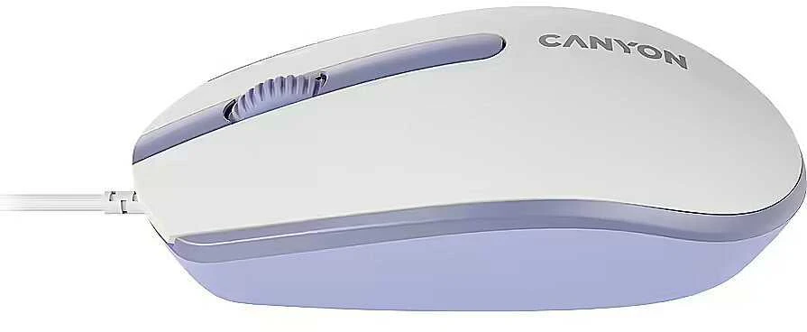 CANYON pelė M-10 su laidu Baltas Lavender