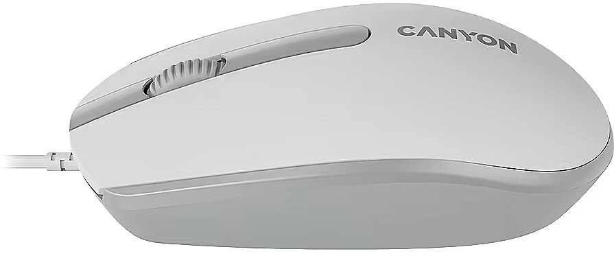 CANYON pelė M-10 su laidu balta pilka