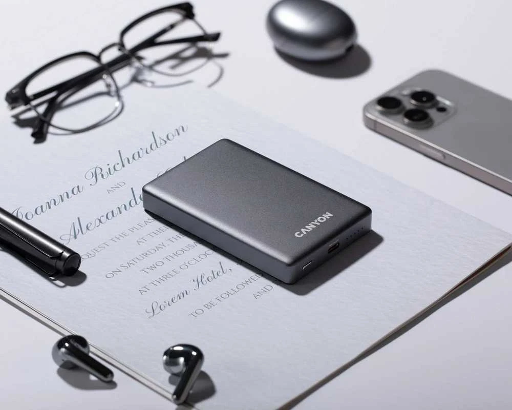 „Canyon OnPower 510 slim MagSafe“ 10000 mAh PD 20W akumuliatorius