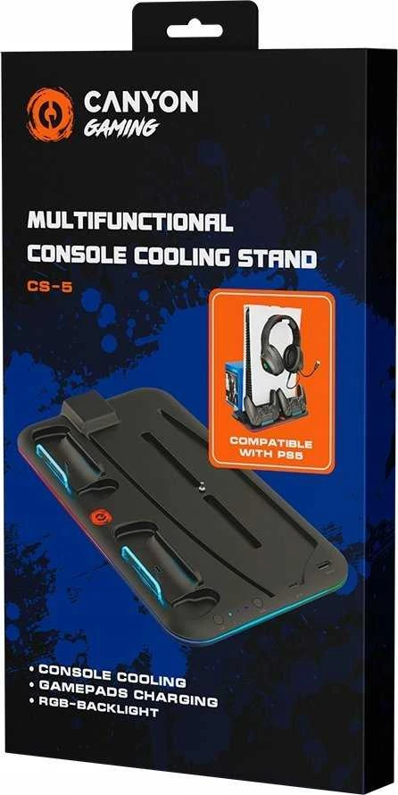 CANYON šaldymo stovas CS-5 RGB PS5 Charge Juodas