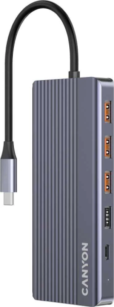 CANYON šakotuvas DS-16 13in1 4k USB-C pilkas