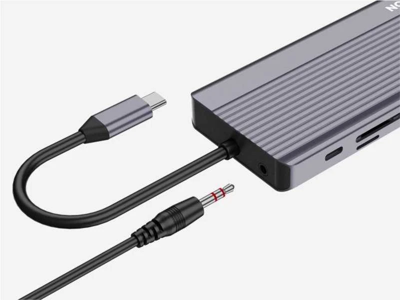 CANYON šakotuvas DS-16 13in1 4k USB-C pilkas