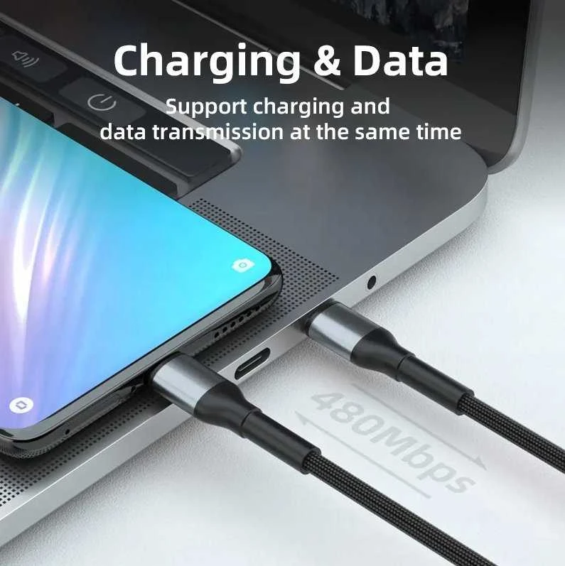 Canyon WELIKE WK-150-C USB-C įkrovimo laidas 120W PD / 1m / sidabrinis