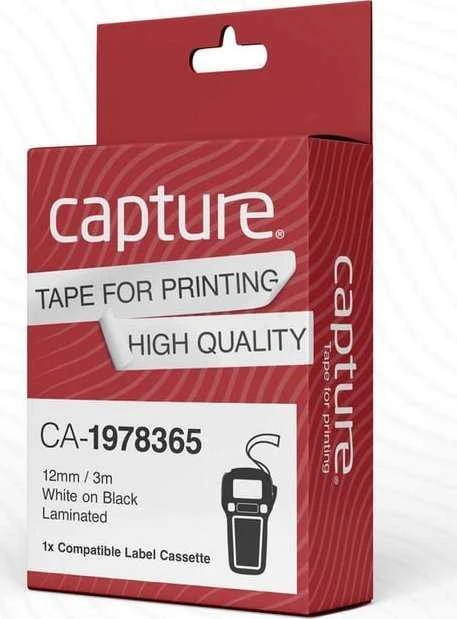 Capture 12mm x 3.0m Baltas on Juodas