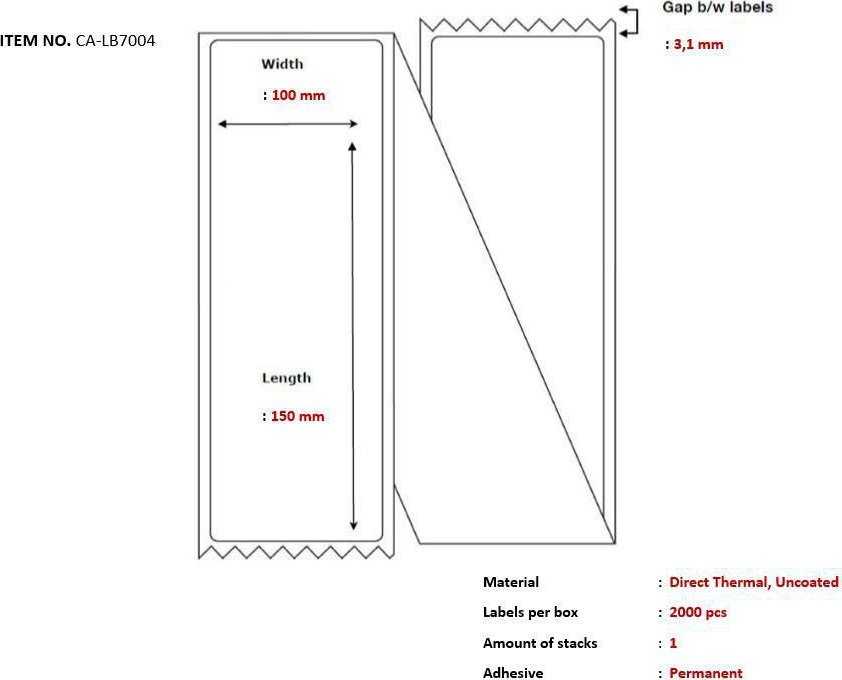 Capture Ship-label 100 x 150mm,