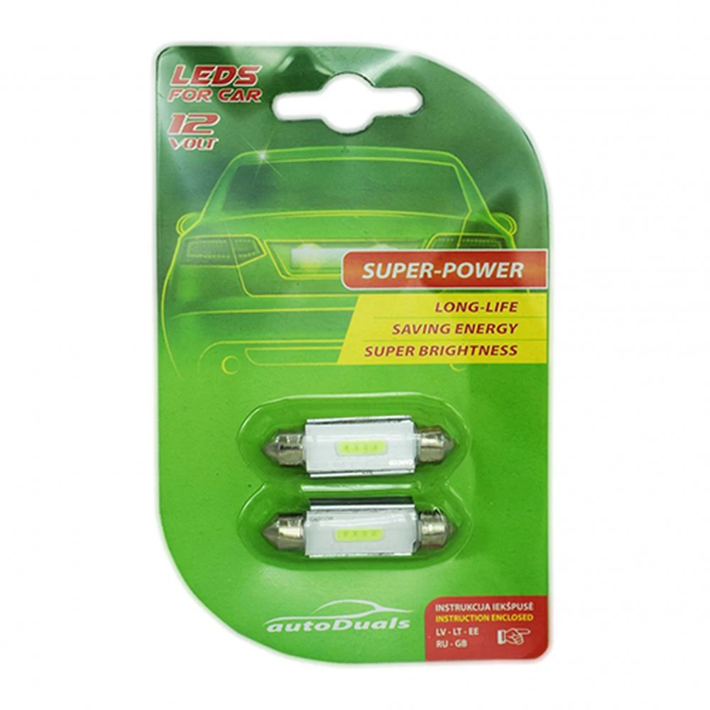 T Way Automobilio lemputė C5W 41MM, LED, balta, 12 V