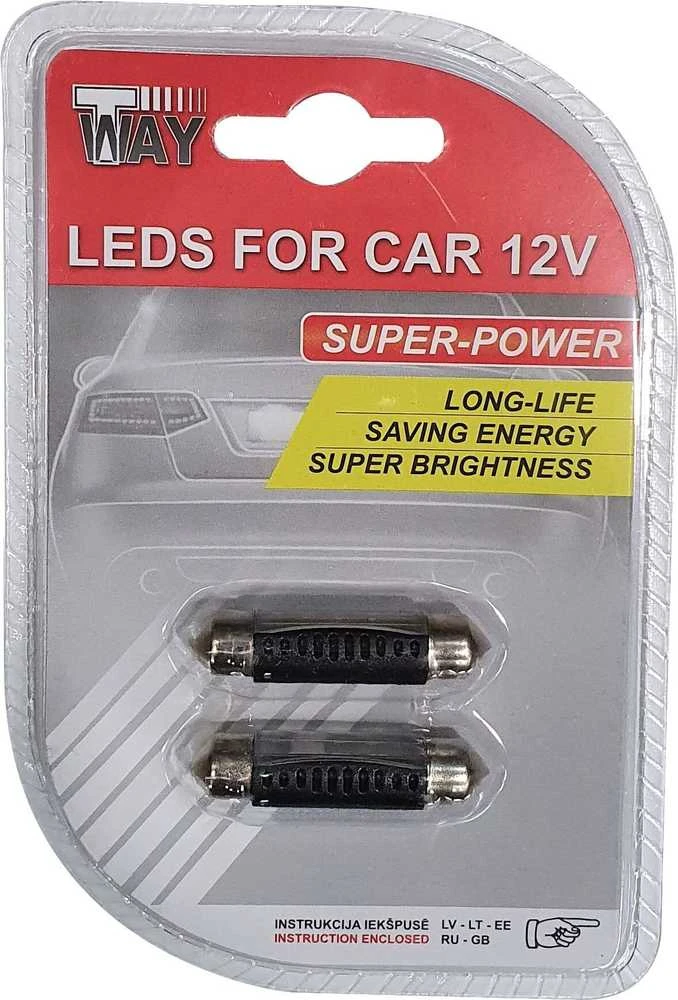 T Way Automobilio lemputė AutoDuals CB8541639, LED, balta, 12 V