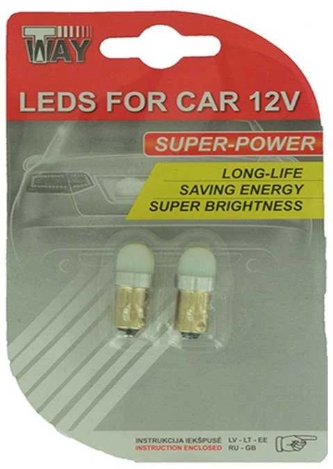 T Way Automobilio lemputė T4W BA9S, LED, balta, 12 V