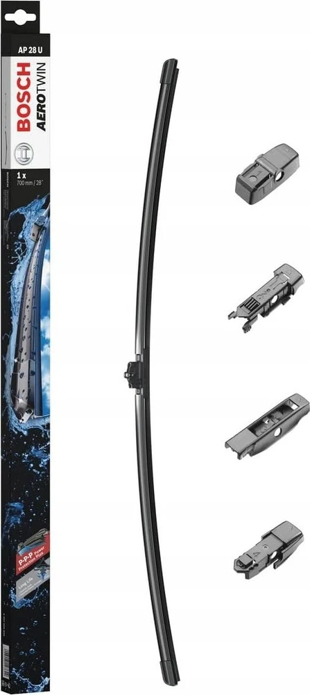 Bosch Car wiper without frame BOSCH, 700 mm, 4 mounting adapters