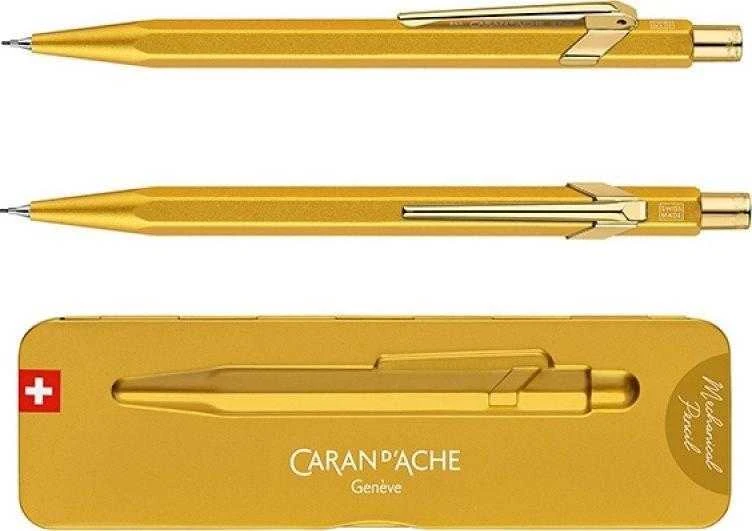 Caran d`Arche Ołówek automatinis CARAN D'ACHE 844 Goldbar, dėžutėje, geltona złoto