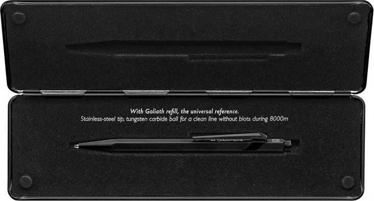 Caran d'Ache 849 Black Code tušinukas metaliniame dėkle