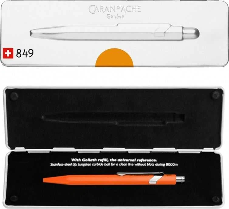 Caran d`Arche Długopis CARAN D'ACHE 849 Pop Line Fluo, M, dėžutėje, oranžinė