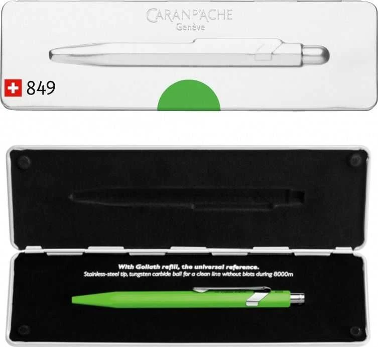 Caran d`Arche Długopis CARAN D'ACHE 849 Pop Line Fluo, M, dėžutėje, žalia