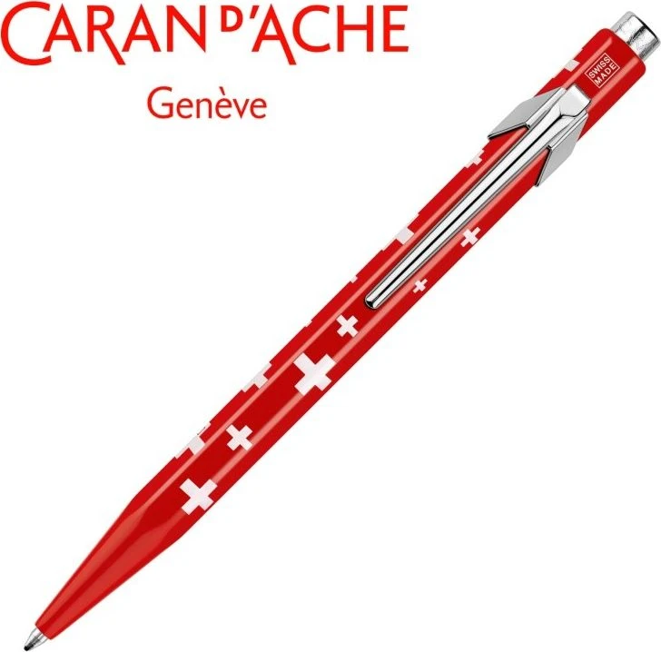 Caran D'ache Arkos veidas Dlugopis ARKO VEIDAS 849 Šveicarijos vėliava, M, raudona