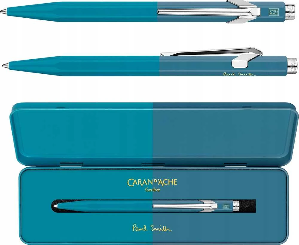 Caran d`Arche CARAN D'ACHE 849 Paul Smith Tušinukas Edition 4, M, dėžutėje, žalsvai mėlyna/plienas