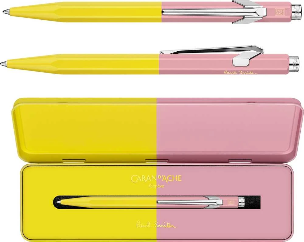 Caran d`Arche CARAN D'ACHE 849 Paul Smith Tušinukas Edition 4, M, dėžutėje, Chartreuse/Rose