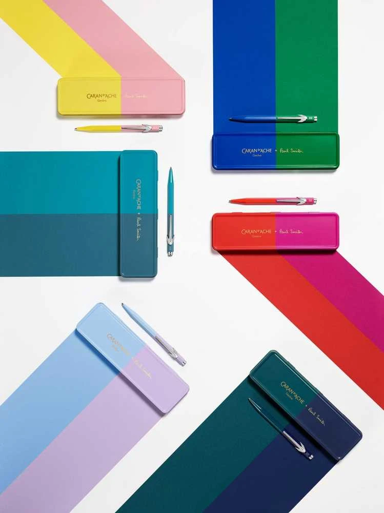 Caran d`Arche CARAN D'ACHE 849 Paul Smith Tušinukas Edition 4, M, dėžutėje, Chartreuse/Rose