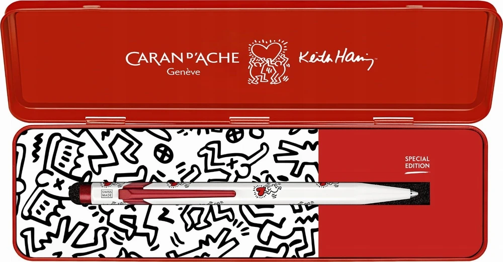 Caran d`Arche CARAN D'ACHE 849 tušinukas, Keithas Haringas, dėžutėje, baltas
