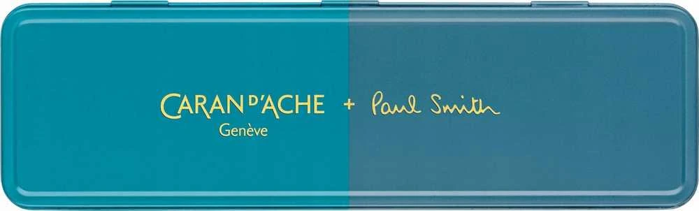 Caran D'ache Caran d`Arche Fountain Pen 849, Paul Smith Ed4, žalsvai mėlyna/plieninė F dėžutė