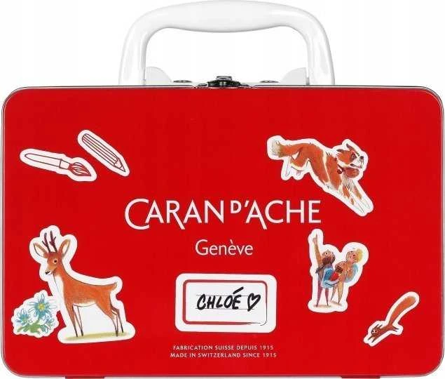 Caran d`Arche Metalinis dėklas su CARAN D'ACHE Swisscolor pieštukais