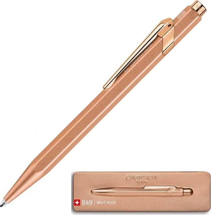 Caran d`Arche Długopis CARAN D'ACHE 849 Brut Rose, M, dėžutėje, rožinė złoto