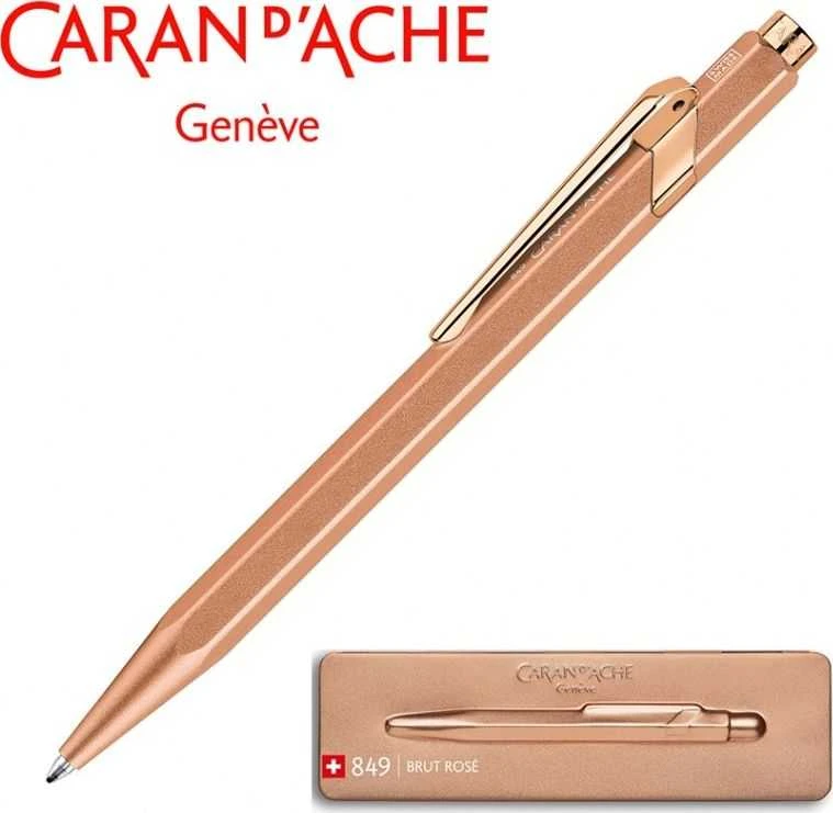 Caran d`Arche Długopis CARAN D'ACHE 849 Brut Rose, M, dėžutėje, rožinė złoto