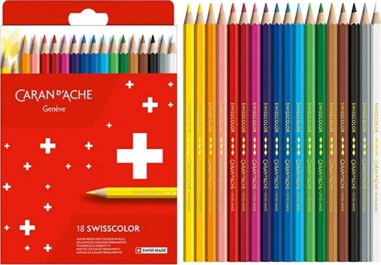 Caran d`Arche CARAN D'ACHE Swisscolor pieštukai, kartoninė dėžutė, 18 vnt.