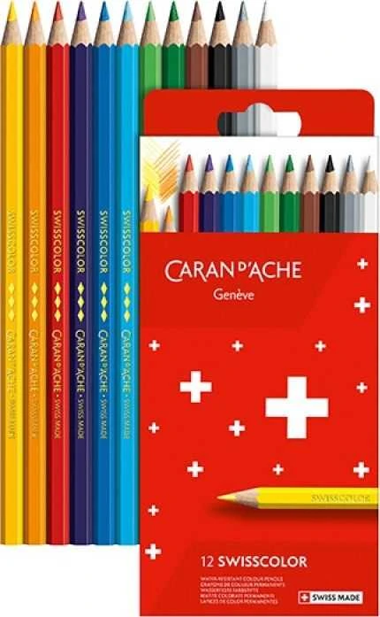 Caran d`Arche CARAN D'ACHE Swisscolor pieštukai, kartoninė dėžutė, 12 vnt.