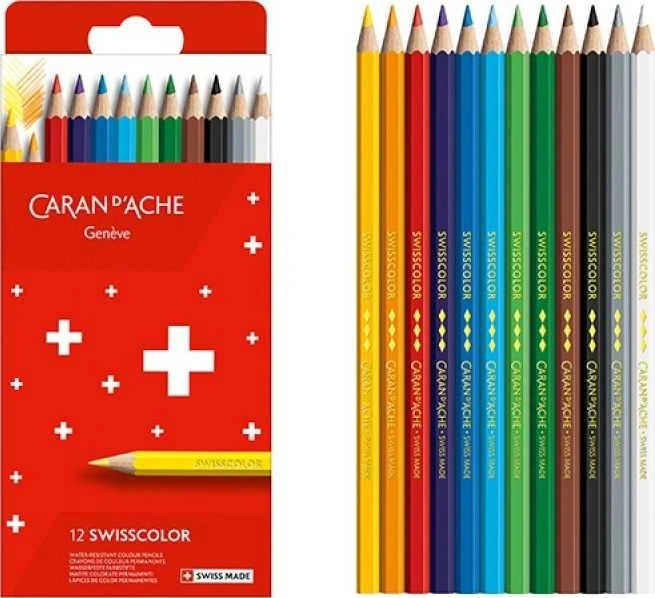 Caran d`Arche CARAN D'ACHE Swisscolor pieštukai, kartoninė dėžutė, 12 vnt.