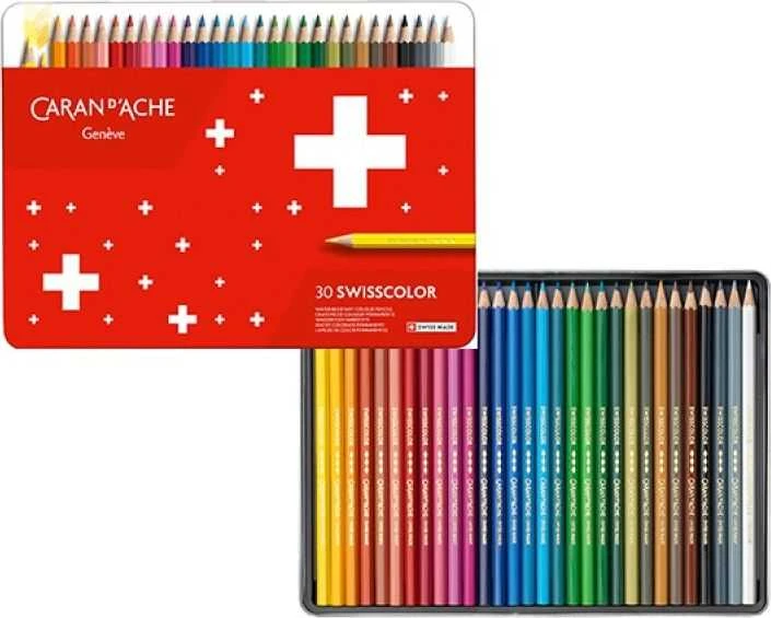 Caran d`Arche CARAN D'ACHE Swisscolor pieštukai, metalinė dėžutė, 30 vnt.