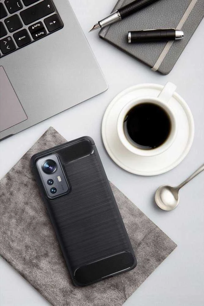 Oem CARBON dėklas skirtas Xiaomi Redmi 14C juodos spalvos
