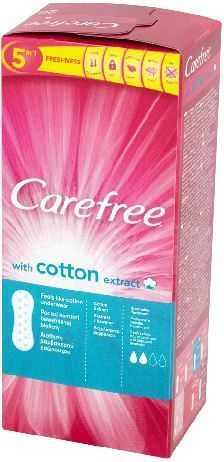 Carefree Cotton Feel Normal Kelnaičių įklotai be kvapo 20 vnt