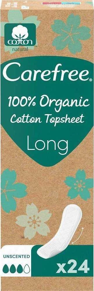 Carefree Organic Cotton Ilgi kelnaičių įklotai 24vnt