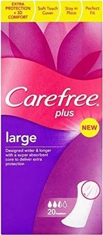 „Carefree Plus Large“ įklotai, 20 vnt.