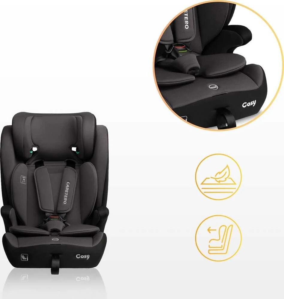 Automobilinė kėdutė Caretero COSY I-Size, 76–150 cm, Juodas