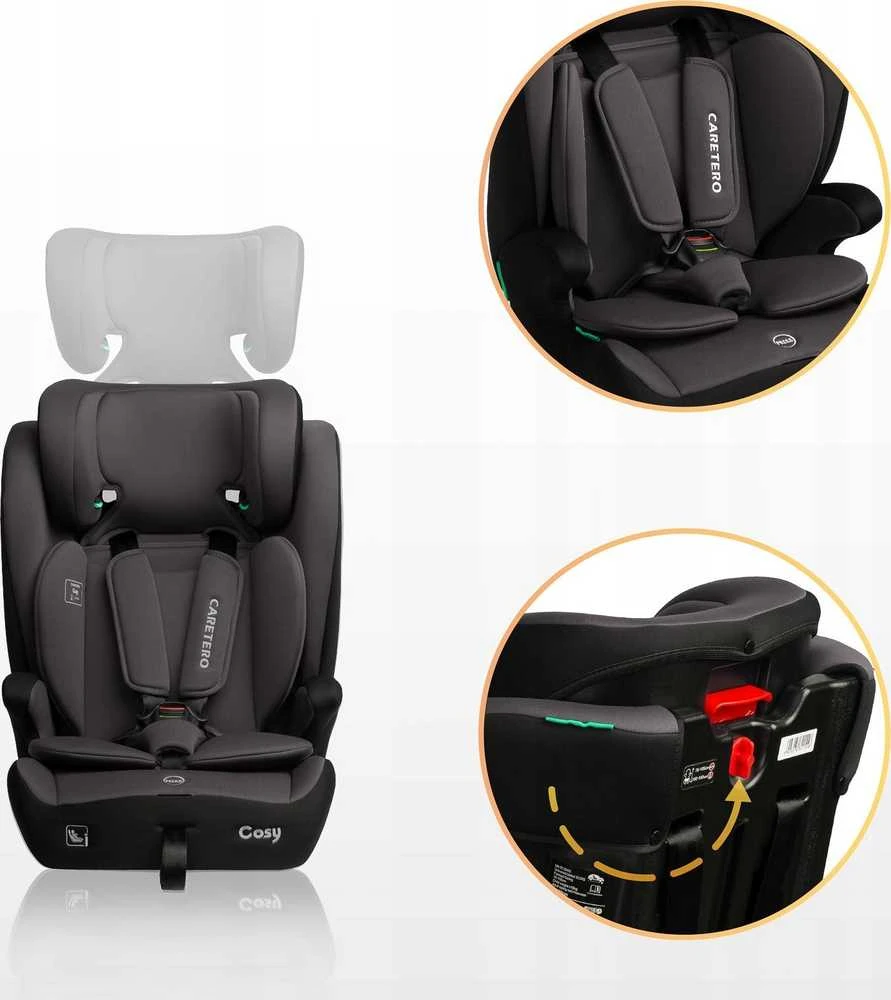 Automobilinė kėdutė Caretero COSY I-Size, 76–150 cm, Juodas