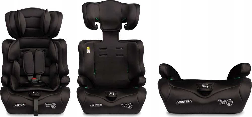 Automobilinė kėdutė Caretero Falcon i-Size, 76-150 cm, Juoda