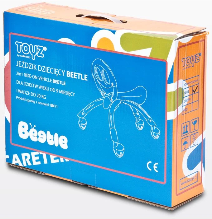 Keturratis paspirtukas Caretero Beetle žalia