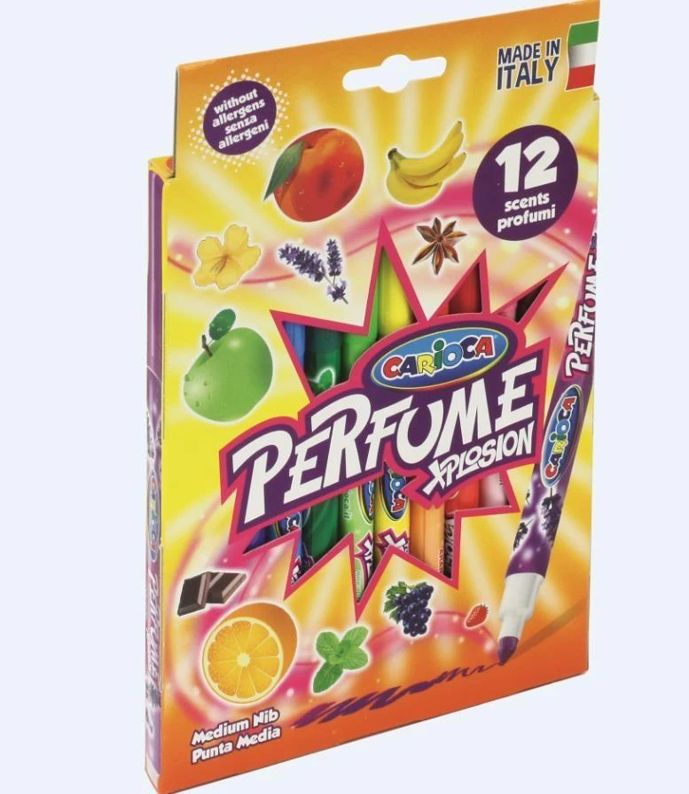 Kvepiantys flomasteriai CARIOCA PERFUME EXPLOSION, 12 spalvų