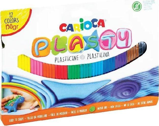 Plastilinas CARIOCA, 12 spalvų x 12,5 g