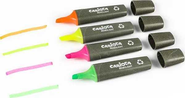Teksto žymekliai CARIOCA kirsta galvute, ECOFAMILY MEMOLIGHT, 5 mm, 4 vnt.