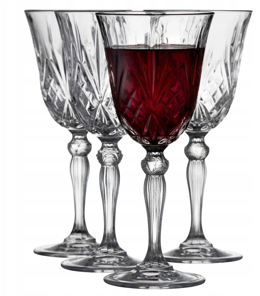 Lyngby Glas - krištolinė Melodia raudonojo vyno taurė - 27 cl - 4 vnt. rinkinys