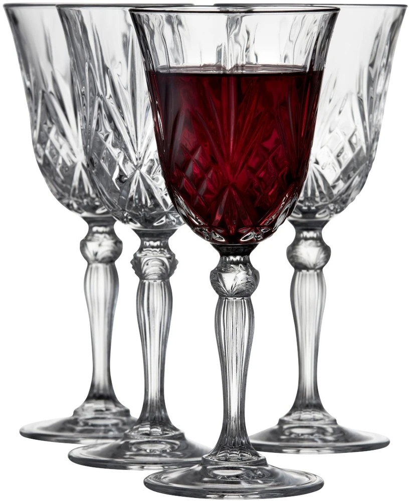 Lyngby Glas - krištolinė Melodia raudonojo vyno taurė - 27 cl - 4 vnt. rinkinys