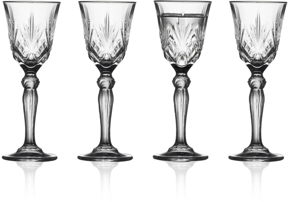 Lyngby Glas - krištolinės Melodia taurės - 5 cl - 4 vnt. rinkinys