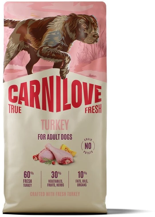 Carni Love True Fresh kalakutiena - sausa šunų dieta - 12kg
