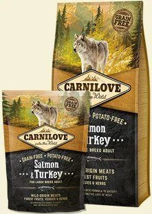 Carni Love Dog su lašiša ir kalakutiena Large Breed Adult 1,5kg