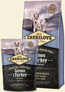 Carni Love Dog su lašiša ir kalakutiena Puppy 12kg