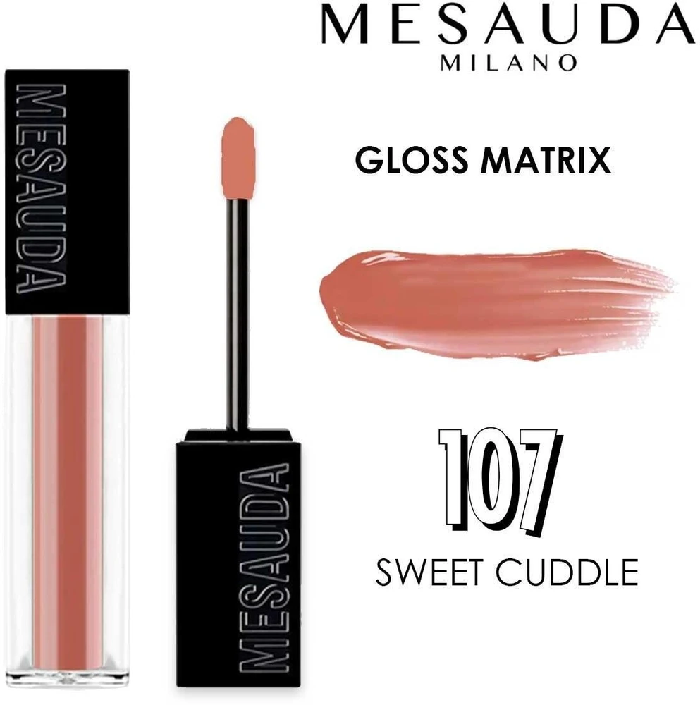 Mesauda Gloss Matrix lūpų blizgesys, atspalvis: 107 Sweet Cuddle, 5 ml
