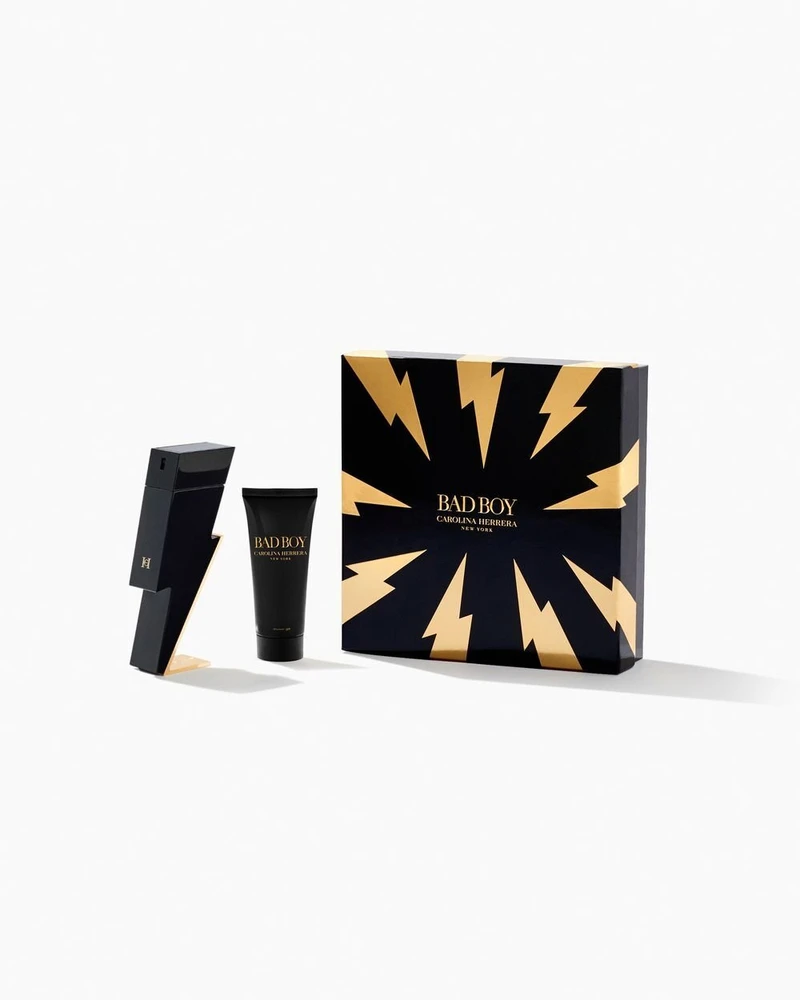 Carolina Herrera Set : Bad Boy, Dušo želė, For All Skin Types, 100 ml + Bad Boy, Eau De Toilette, For Men, 100 ml For Men